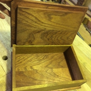 Cedar and Spotted Gum box inside