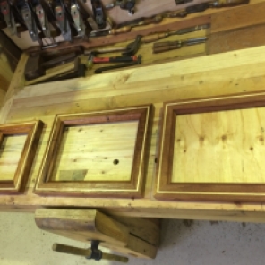 Hand moulded inlaid Red Cedar Frames