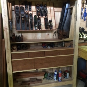 Recycled Pallet Wood Tool Cabinet